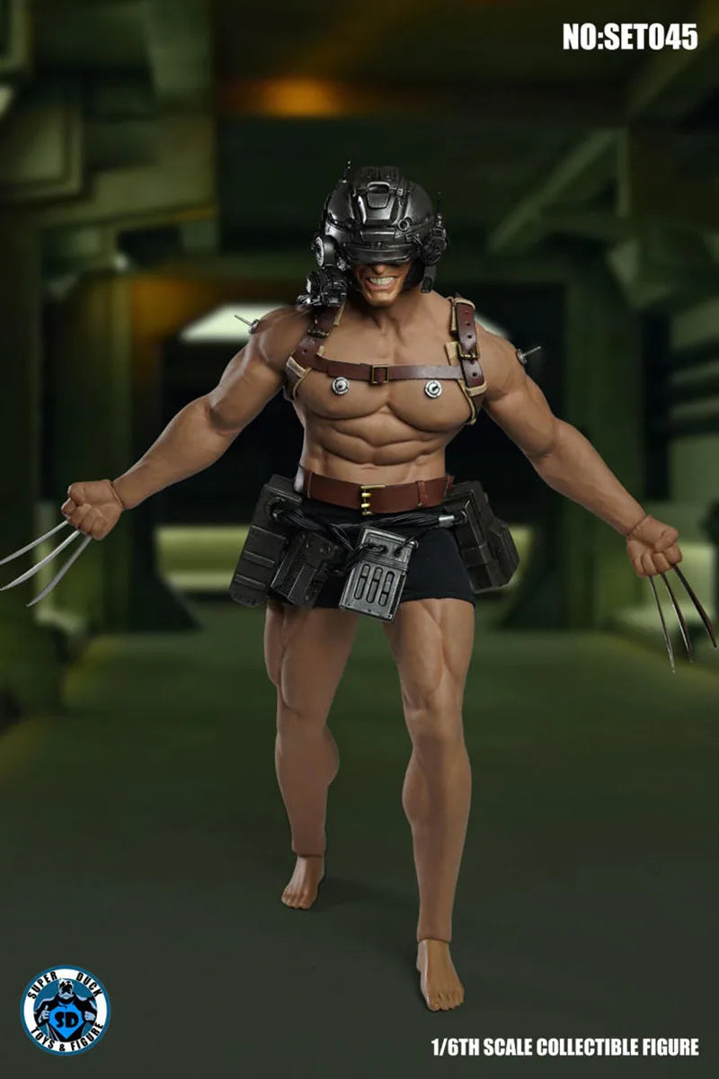 SUPER DUCK SET045 1/6 Hugh Jackman Laboratory Costume with Two Head Sculpts Fit 12'' TBL M35 Male Action Figure Body
