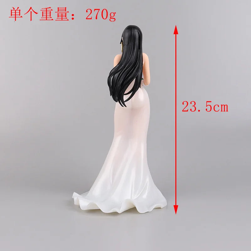 23CM Anime Boa·Hancock Wedding dress Wedding Bouquet Sexy figure PVC Model toys doll Collectible Ornaments Gift