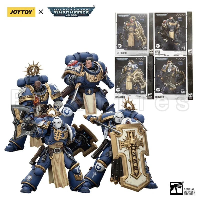 1/18 JOYTOY Action Figure 40K Ultramarines Titus Metaurus Levantus Torvald Anime Model Toy