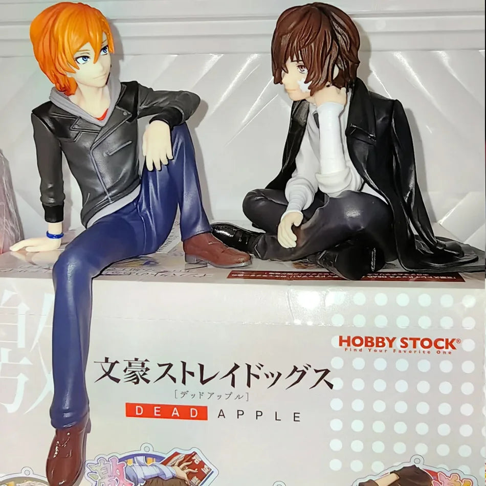 New Bungo Stray Dogs Dazai Osamu Figurine Nakahara Chuuya Action Figures PVC Model Collection Noodle Stopper Birthday Gifts Toys