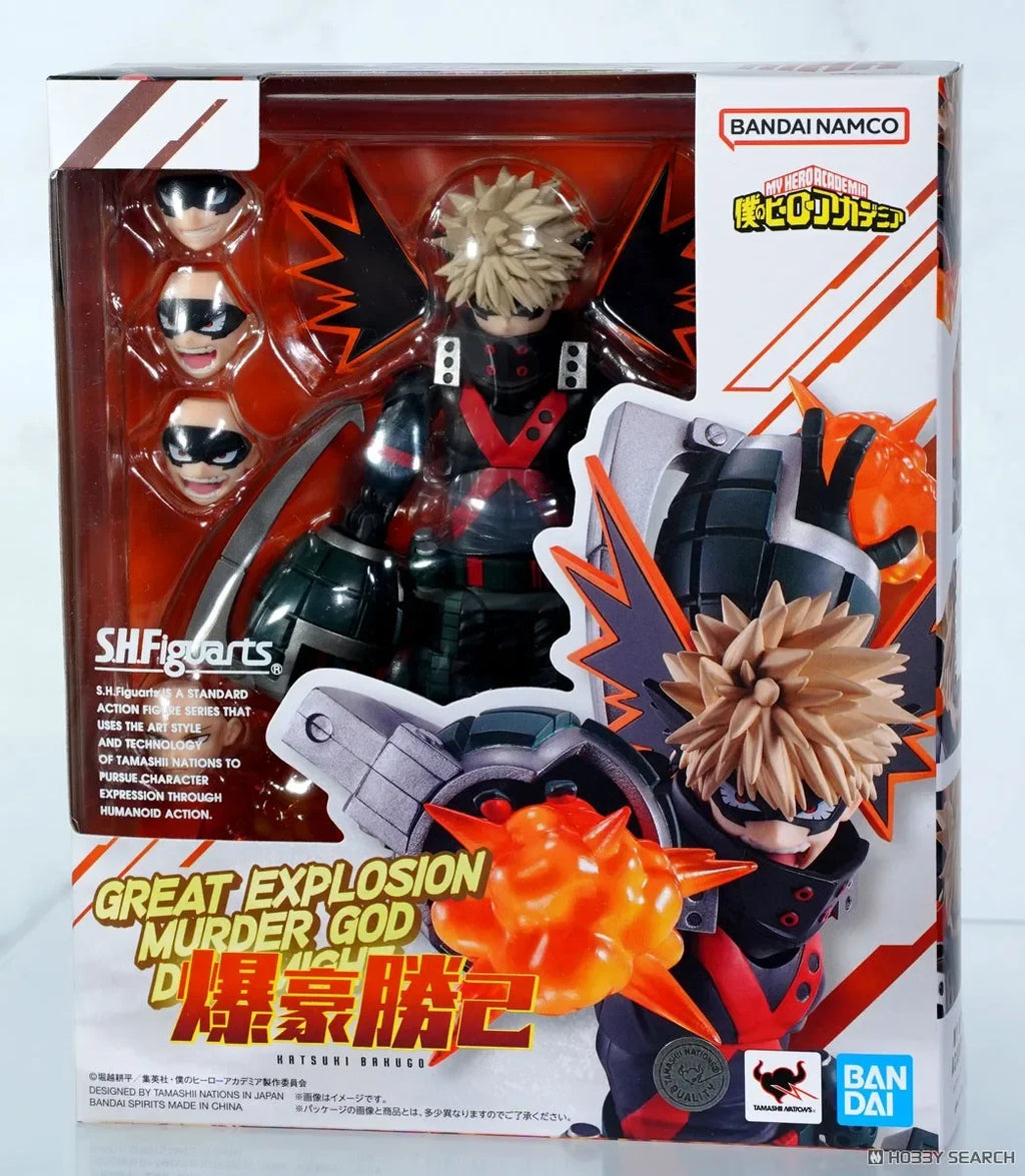 In Stock Bandai Original SHF My Hero Academia Katsuki Bakugo Anime Action Figure Model Fighter Model Toys Gifts For Collection