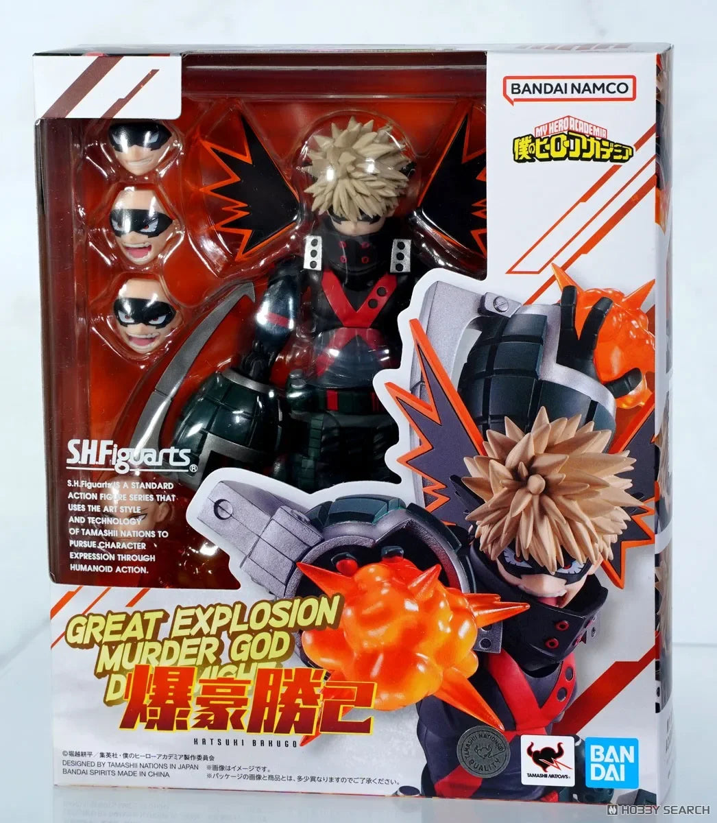 In Stock Bandai Original SHF My Hero Academia Katsuki Bakugo Anime Action Figure Model Fighter Model Toys Gifts For Collection