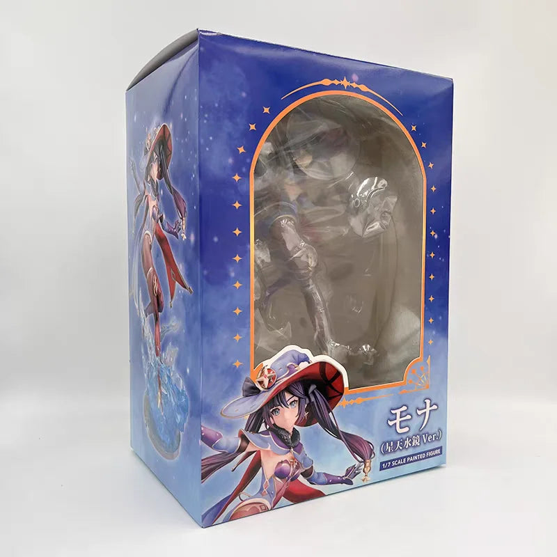 Mobile Game Anime Genshin Impact Astrologist Mona Megistus Figures Sexy Nilou Action Figures 23cm PVC Collection Birthday Toys