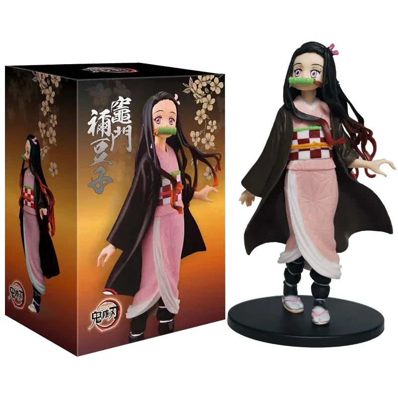 Anime Figure Demon Slayer Figures Kimetsu No Yaiba Doll Tanjiro Nezuko Zenitsu Figurine Inosuke Warrior Action Figure Model Toys