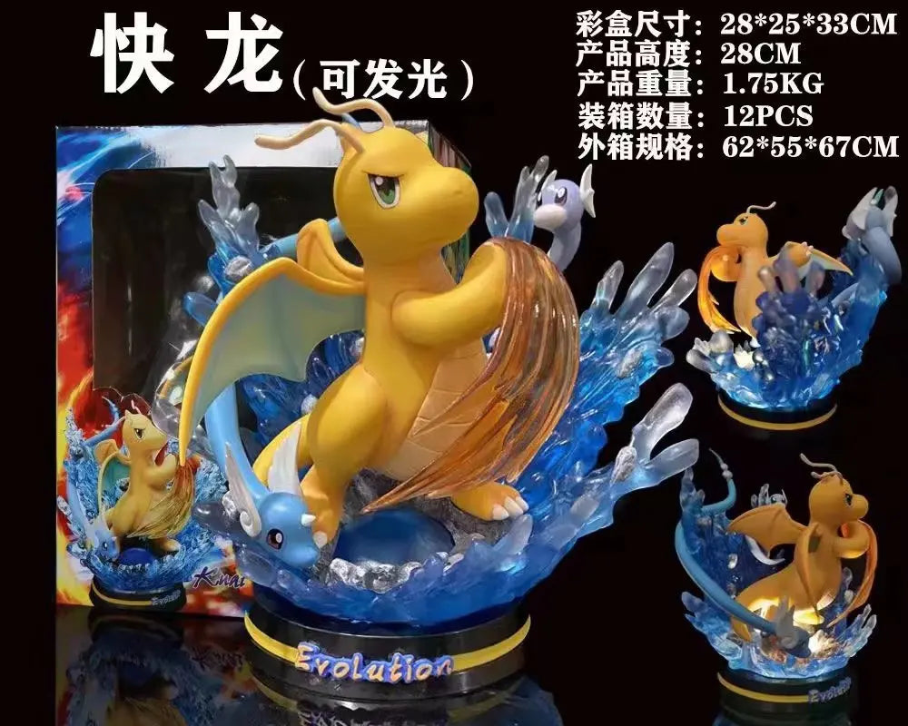 Animation Bao Ke Meng GK animation Pikachu luminous doll hand-made model Super Dream Gengar fire-breathing dragon ornaments