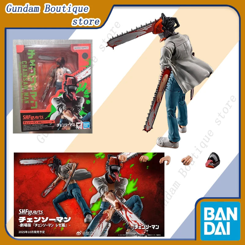 Bandai Genuine SHF Chainsaw Man -The Movie Reze Arc- Anime Action Figure Collectible Model Toys Ornament Gift Children Christmas