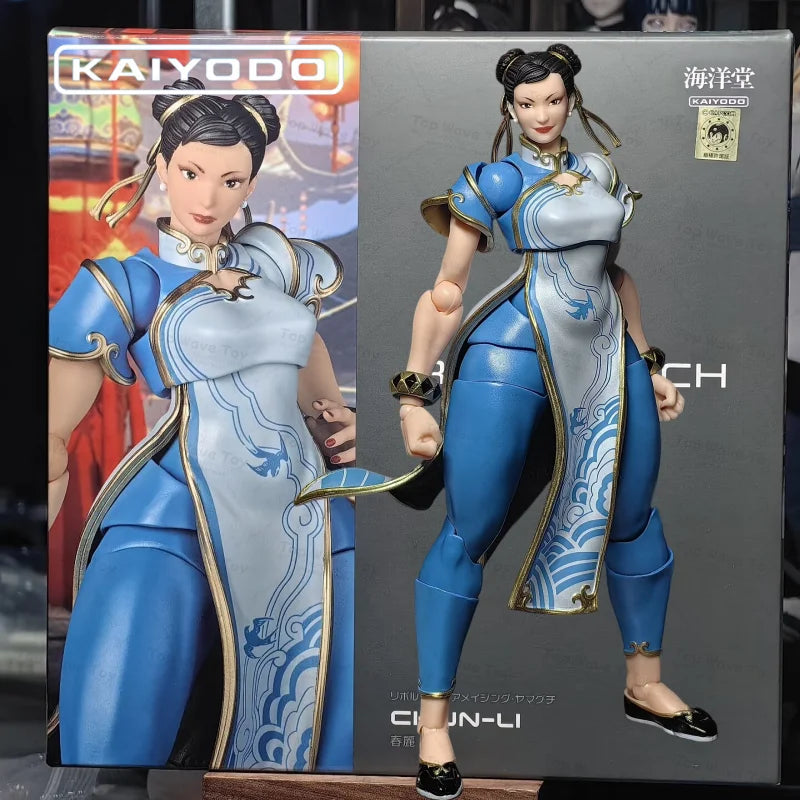 2026 NEW Original KAIYODO Revoltech Amazing Yamaguchi  Amazing Revoltech Street Fighter 6 Chun Li Action Figure Toy Model Toy