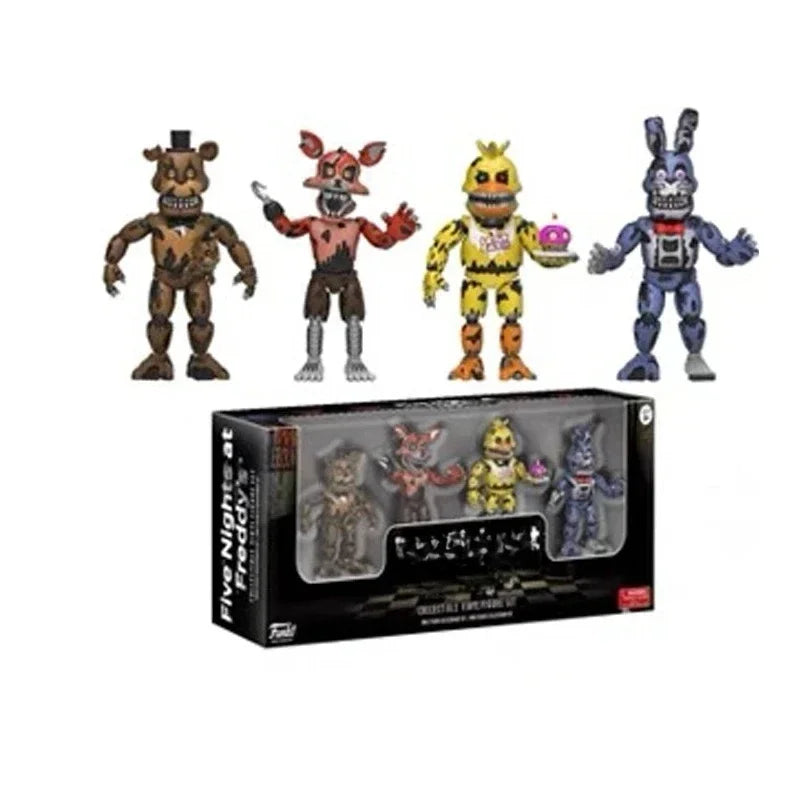 Sundrop FNAF Figures SUN & MOON Joker Freddy Bonnie Foxy Chica Fazbear Bear Action Figure Movable Figurine Dolls Toys