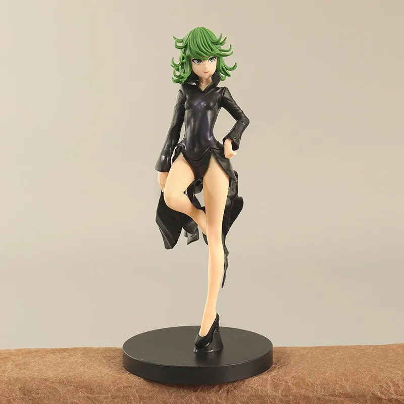 18CM Anime Figure ONE PUNCH-MAN Figure Bald Saitama Tatsumaki Standing Figure Model Toy Static Collection Desktop Ornaments PVC
