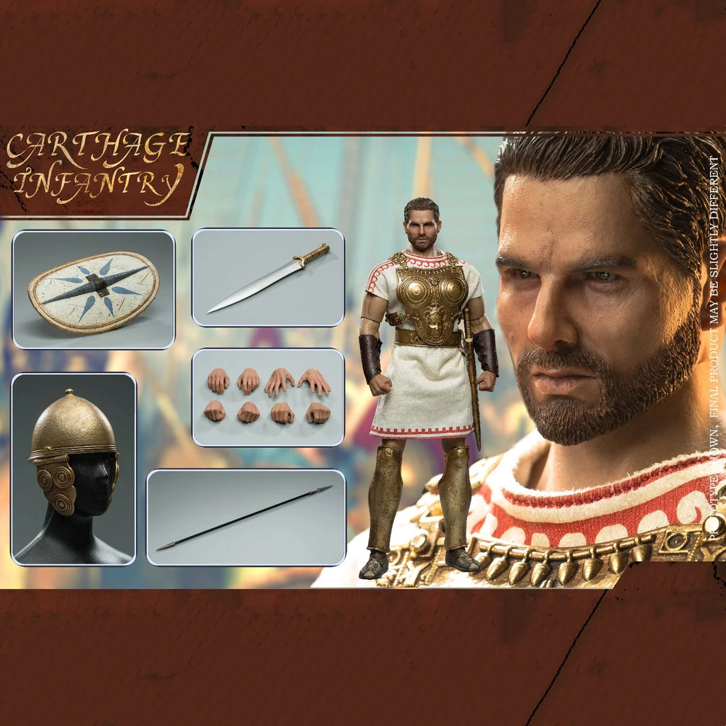 1/6 Scale Carthage Imperial Legion Infantry Action Figure by HHMODEL HAOYUTOYS Collectible Model Toy Gift for Enthusiasts