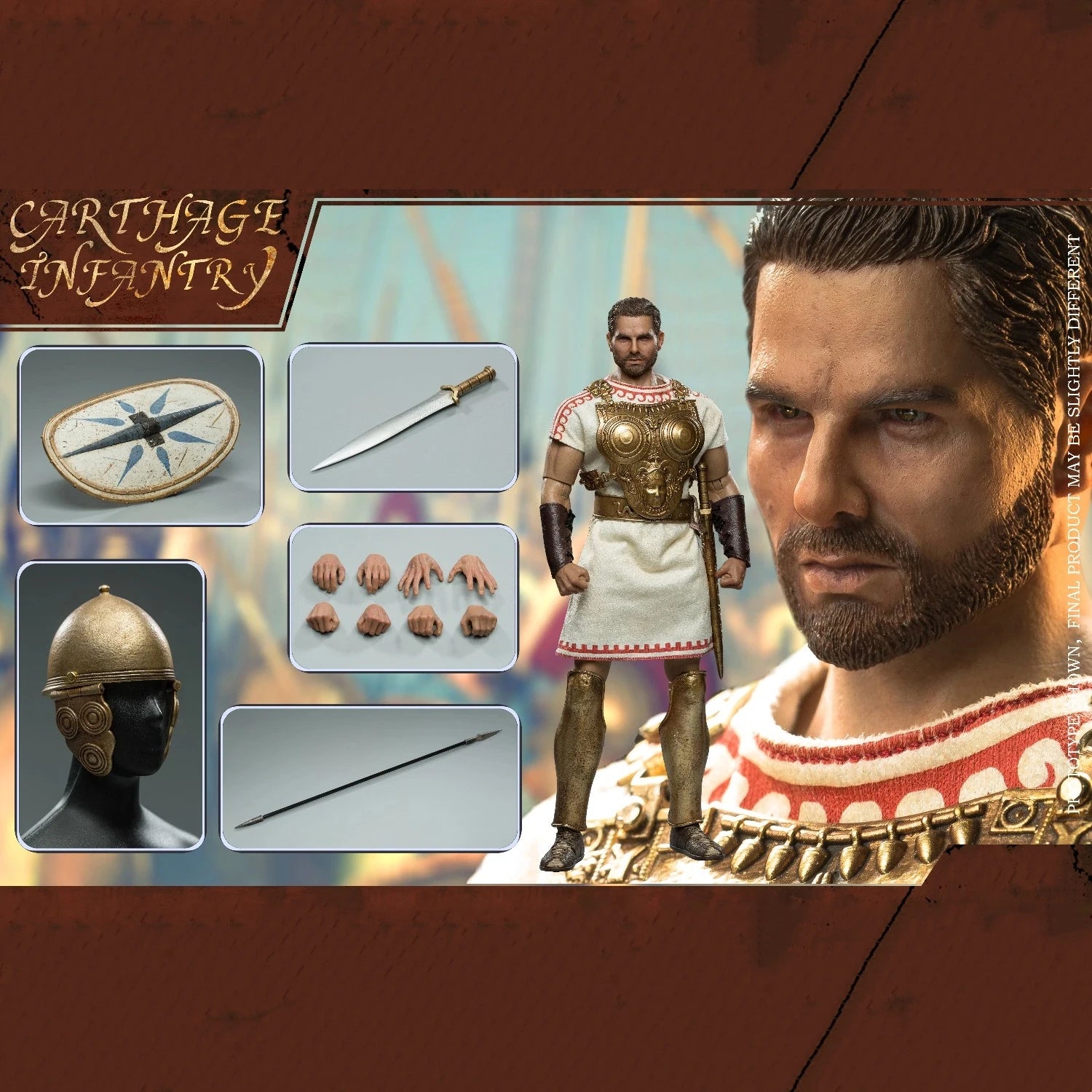 HHMODEL HAOYUTOYS 1/6 Scale Imperial Legion Carthage Infantry Action Figure Collectible Model Toy Gift