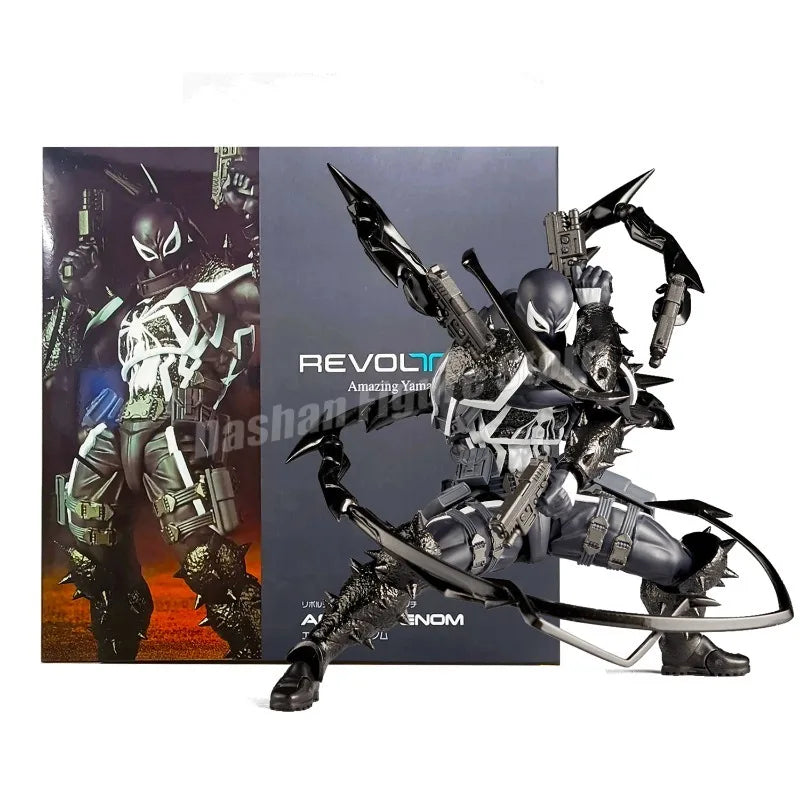 Fantastische Yamaguchi Revoltech Agent Venom Actionfiguren-Kollektion: Superheld Eugene Thompson Venom Figur, Modellspielzeug, Geschenkidee