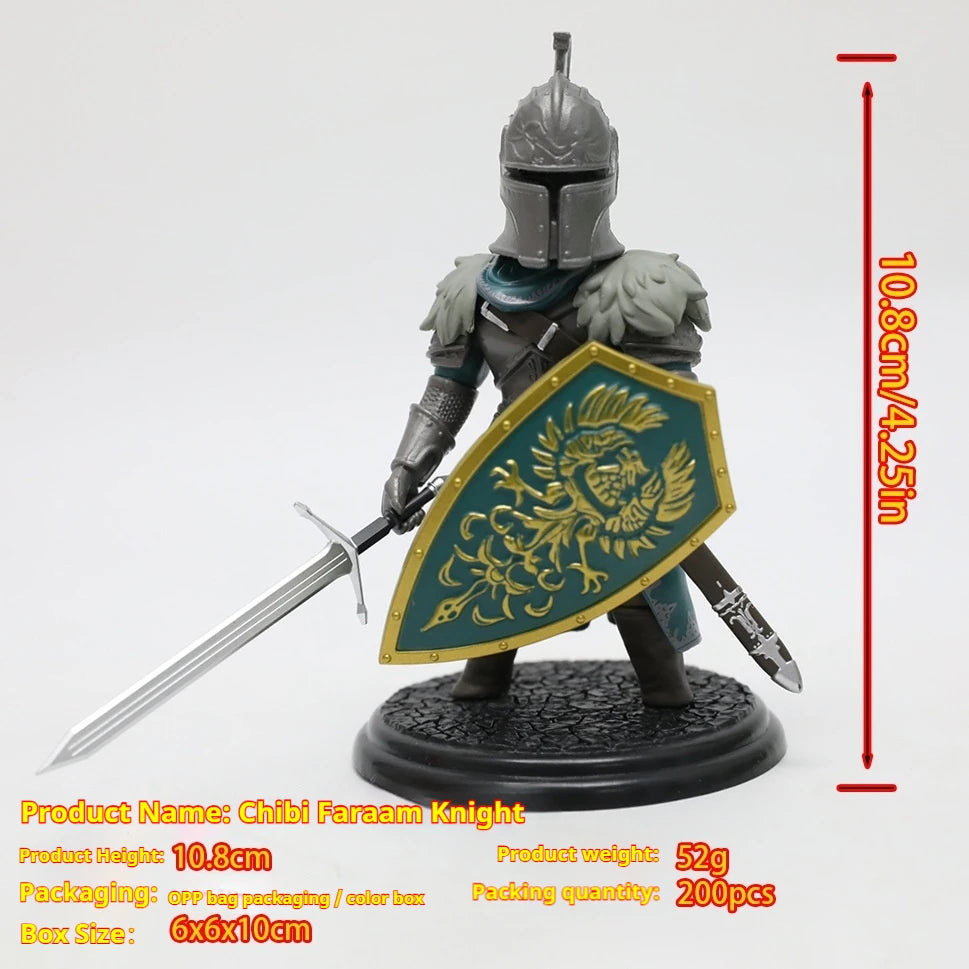 10 cm große Dark Souls Actionfiguren Faraam Knight und Mimic Modellfigur Puppe Schreibtischdekoration Sammlerstück Kinderspielzeug Geburtstagsgeschenk