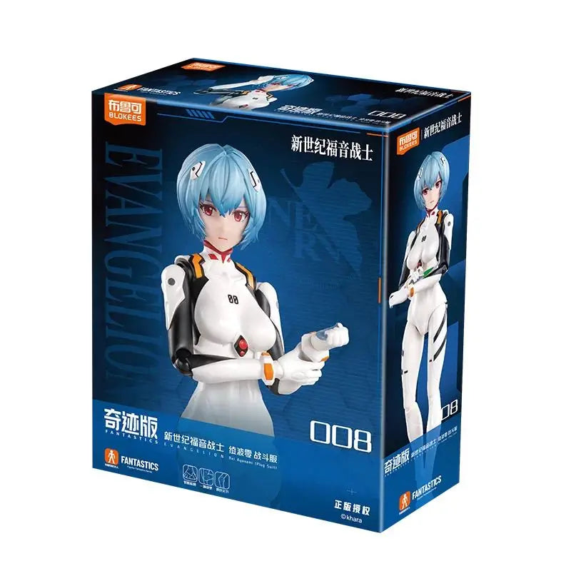 New Blokees Neon Genesis Evangelion Miracal Version Eva Ayanami Rei Asuka Langley Soryu Action Figures Assembled Model Gift