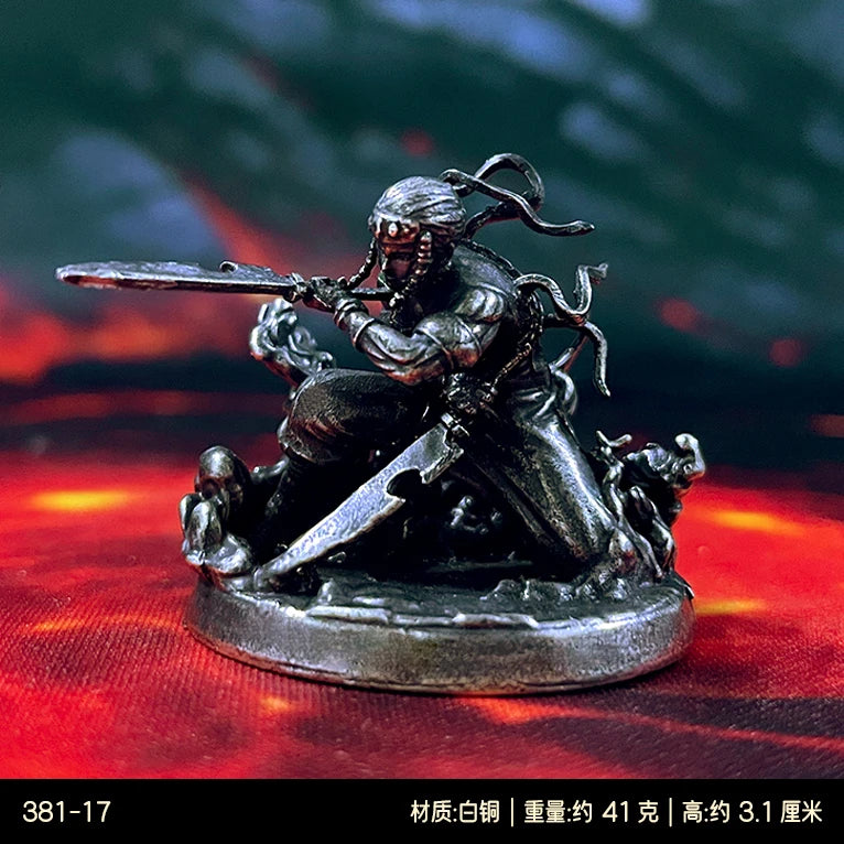 1pc Anime Slayer Gk Soldier Models Copper Vintage Style Miniatures Ornament for Decoration Collection Crafts