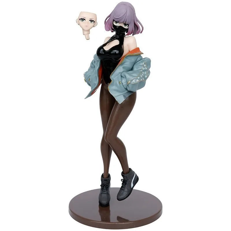 In Stock 22.Cm Luna Illustration By YD Anime Figure Sexy Black Pink Mask Girl Action Figure Pvc Collectible Model Doll Toys