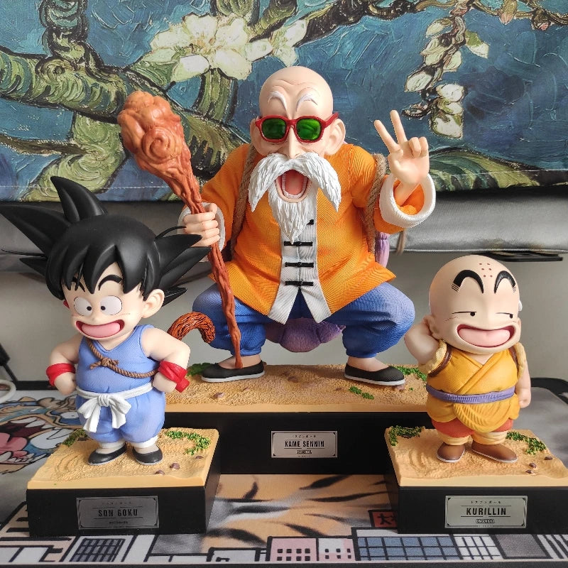 Jt Statue In Stock Dragon Ball Z Kame Sennin Figure Master Roshi Umigam Krillin Goku Statue Action Figures Collection Toys Gifts