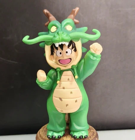 10cm Dragon Ball Z Goku Anime Figures Kid Goku Cos Shenron Action Figurine PVC Statue Toy Doll Desk Collection Decor Model Gift
