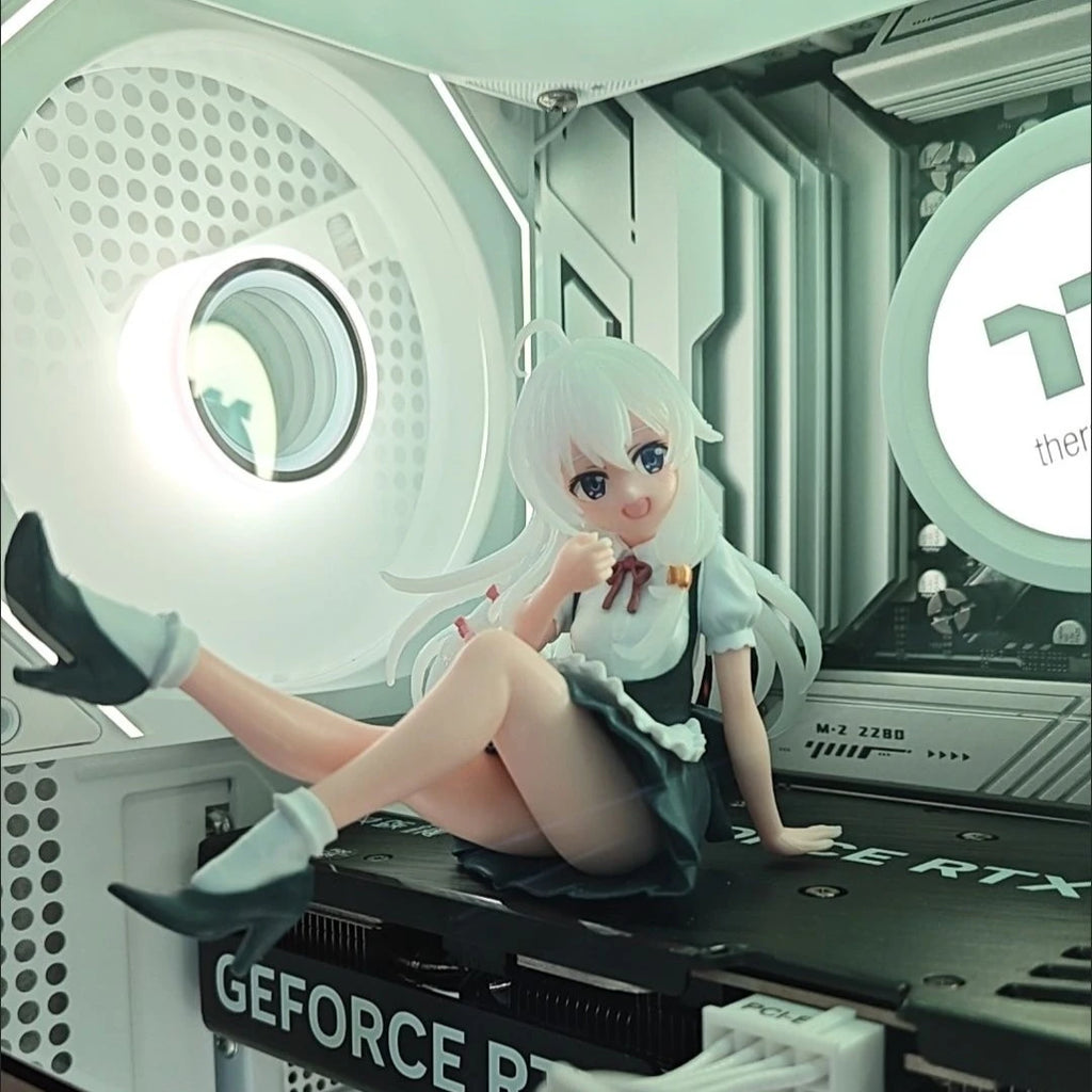 The Journey Of Elaina Ice Cream Anime Elaina Sitting Posture Doll Collect Models Action Figure Room Decor Car Ornament Gift Toys