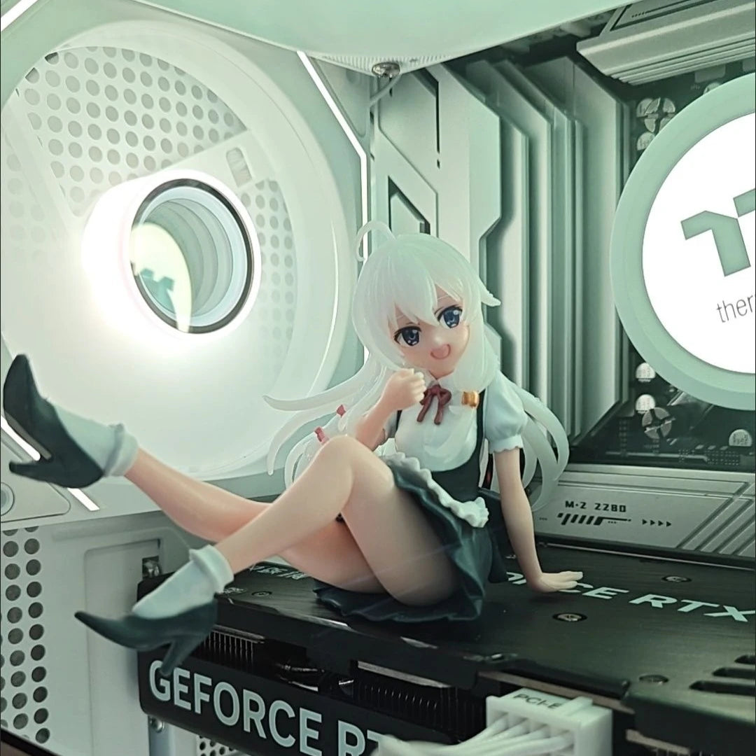 The Journey Of Elaina Ice Cream Anime Elaina Sitting Posture Doll Collect Models Action Figure Room Decor Car Ornament Gift Toys