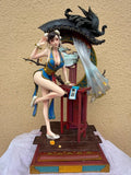 In Stock Street Fighter Chun-Li Blue Cheongsam Style Pvc Statue (Domestic Version) 1/4 Big Model Desktop Ornament Collectibles