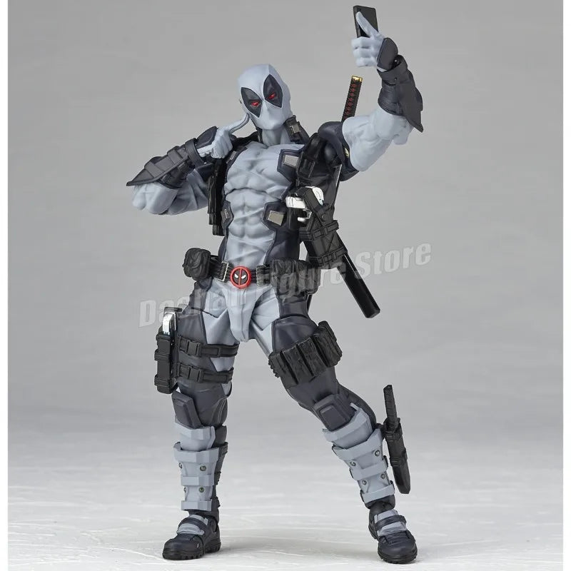 Erstaunliche Yamaguchi 025EX Deadpool 3 Actionfigur PVC-Kollektion 15 cm Revoltech Wade Winston Wilson Bewegliche Figuren Modellspielzeug