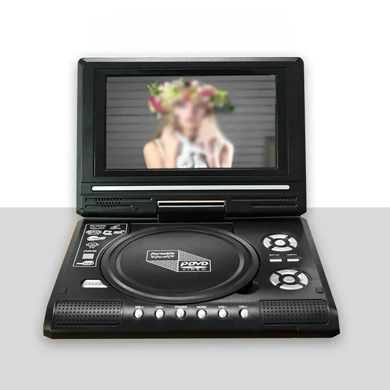 7.8 inch Mini DVD CD EVD Disc Player Desktop Digital Smart TV Players Remote Control Portable Travel 270° Rotatable Screen