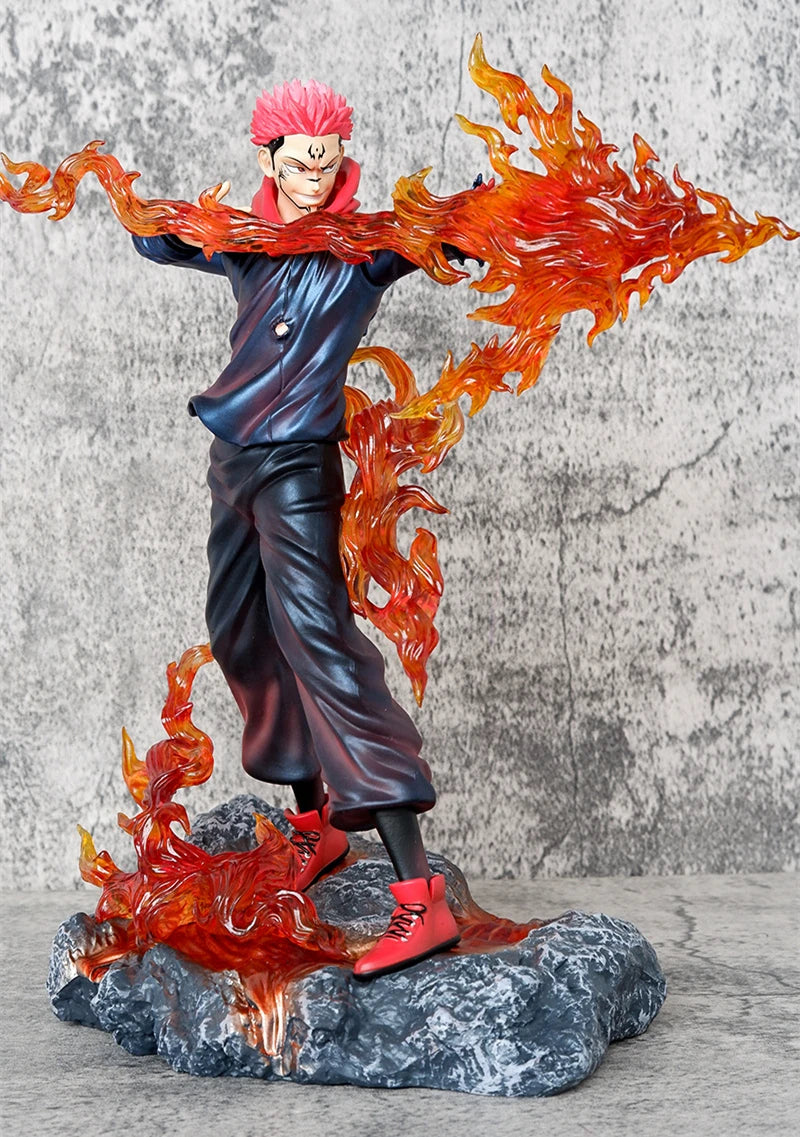 Anime Itadori Yuji Ryomen Sukuna Battle Ver. PVC Action Figure Game Statue Collection Model Kids Toys Doll Gifts 29cm