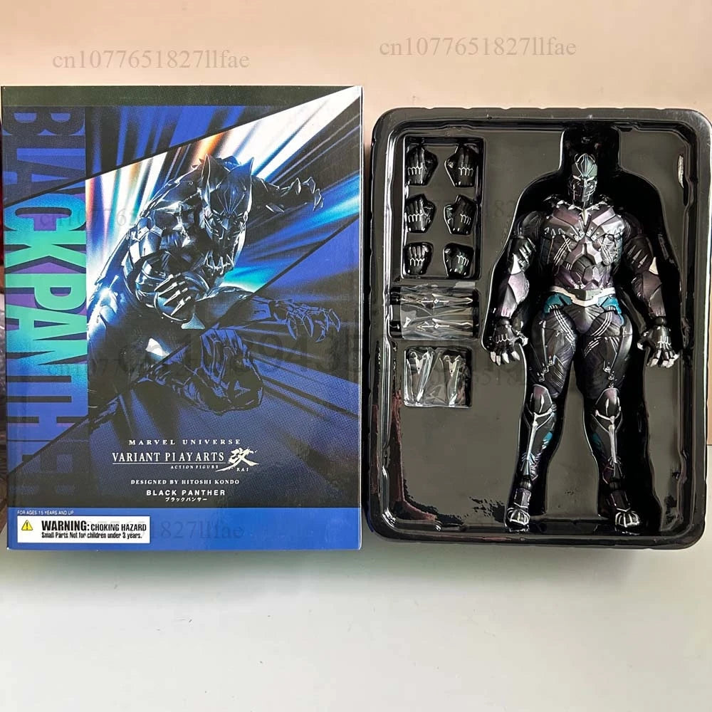 Play Arts Kai Black Panther The Avengers The Dark knight Night Wing PVC Action Figure Model Toys Joint Movable Cool Room Decor
