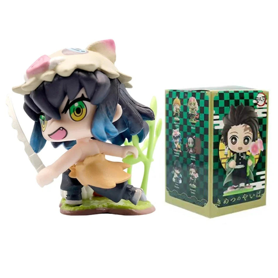 12 Styles Demon Slayer Anime Figure Set Q Version PVC Collectible Model Toy for Kids Adults Anime Fans Gift