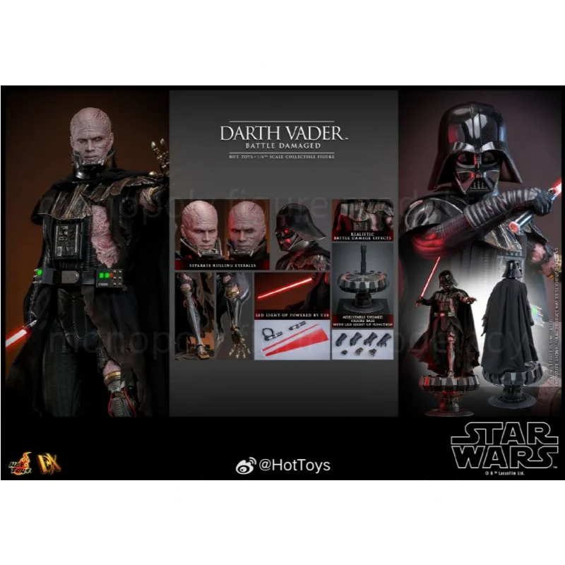 HotToys HT 1/6 Star Wars Darth Vader Black Knight Battle Damage Edition DX45 in Stock