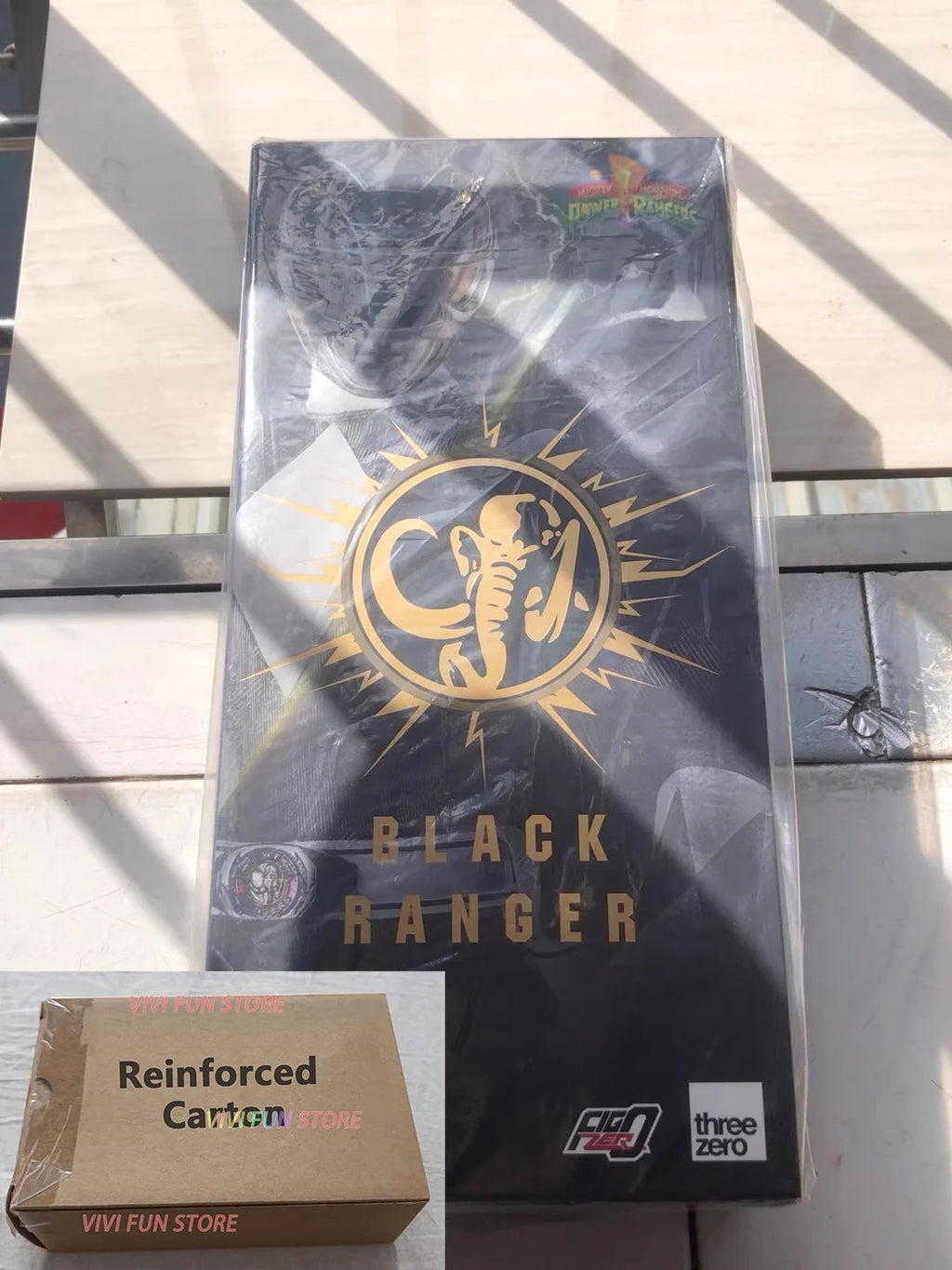 In Stock Threezero 3A DRAGON SHIELD BLACK RANGER Movable Model Toys Kyoryu Sentai Zyuranger Zack Mammuthus