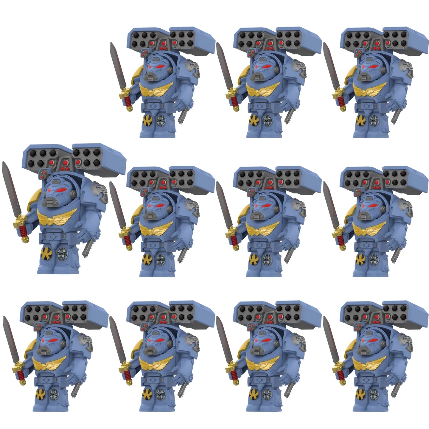 Warhammer 40k Chaos Space Marine Action Figure - Black Legion, Green Eye Lens, Spiked Armor, Combi-Bolter, Collectible Miniature