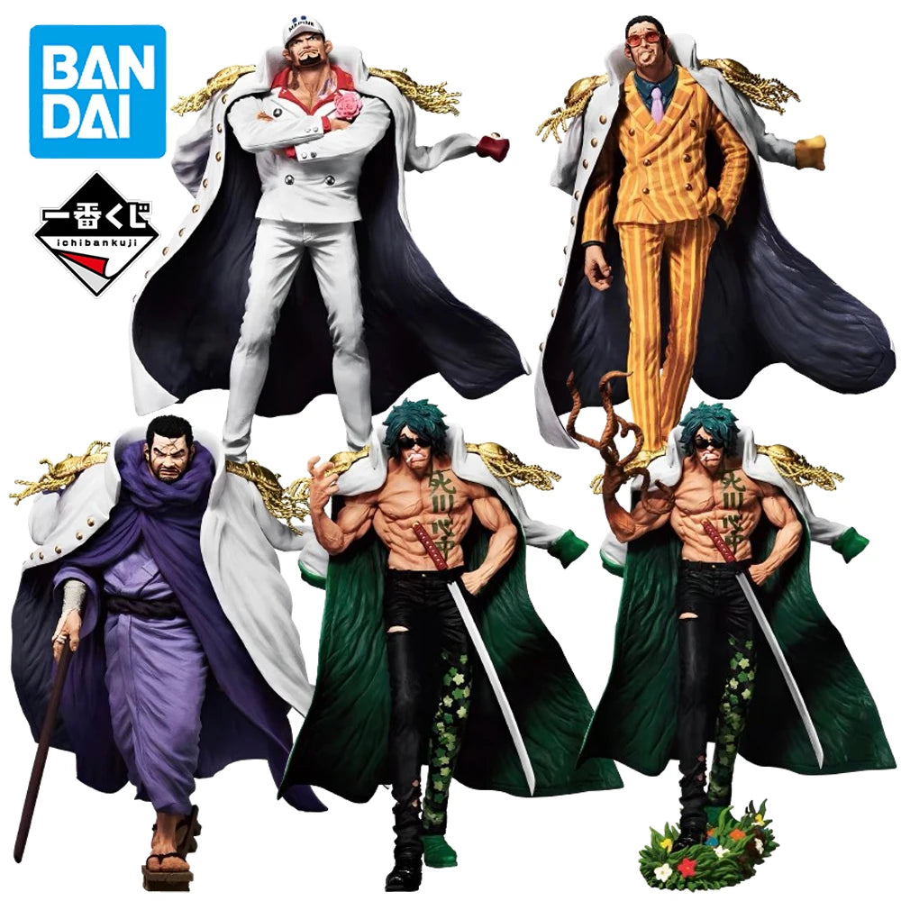Original In Stock BANDAI Ichiban Kuji Anime One Piece Sakazuki Borsalino Issho Aramaki Figure Model Genuine Boxed Toy
