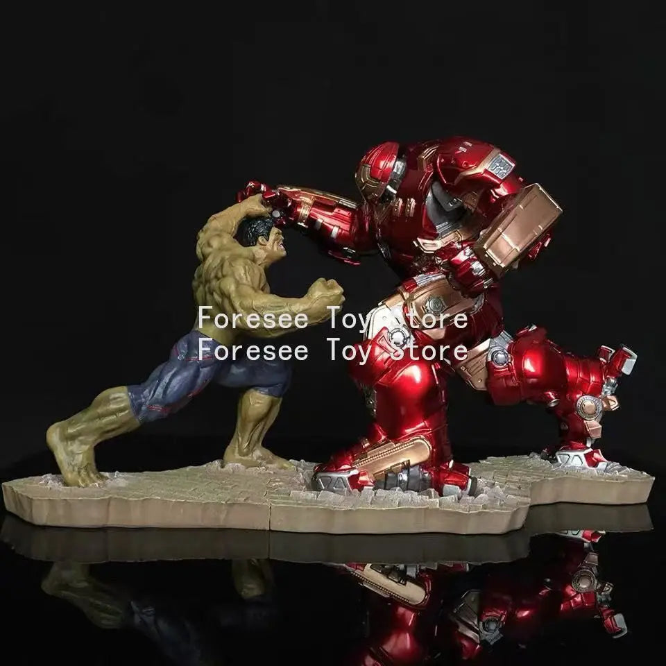 32cm Hulk Vs Hulkbuster Figure Marvel Anime Figures Collection Resin Model Desktop Ornament Decorations Best Gifts for Children