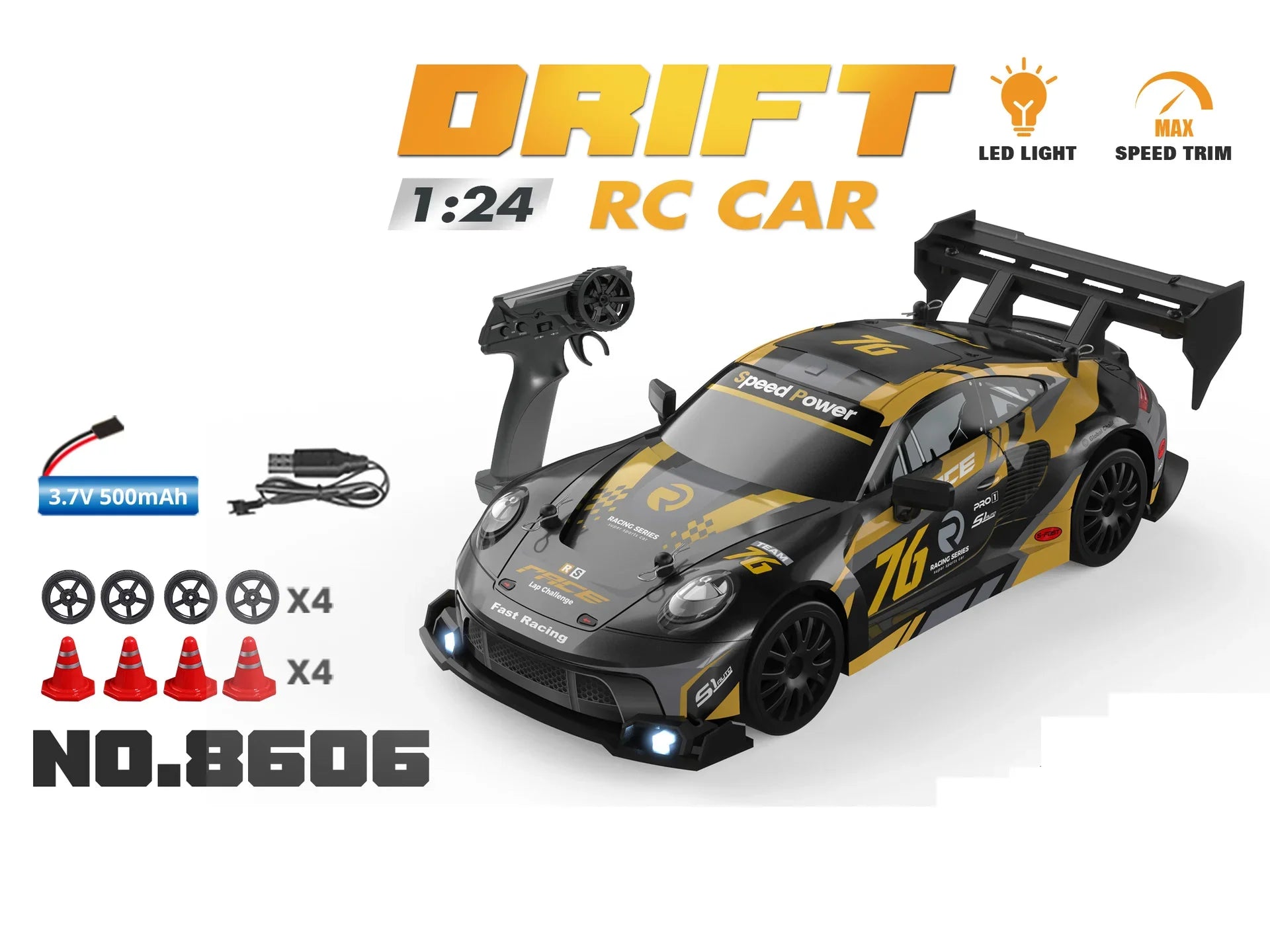 1:24 Мини 2.4G 4WD 30KM/h RC Дрифт Кола GTRPRO AE86PRO - RTR Метални Гуми, Готова за Състезание | Детска Играчка, Подарък за Рожден Ден