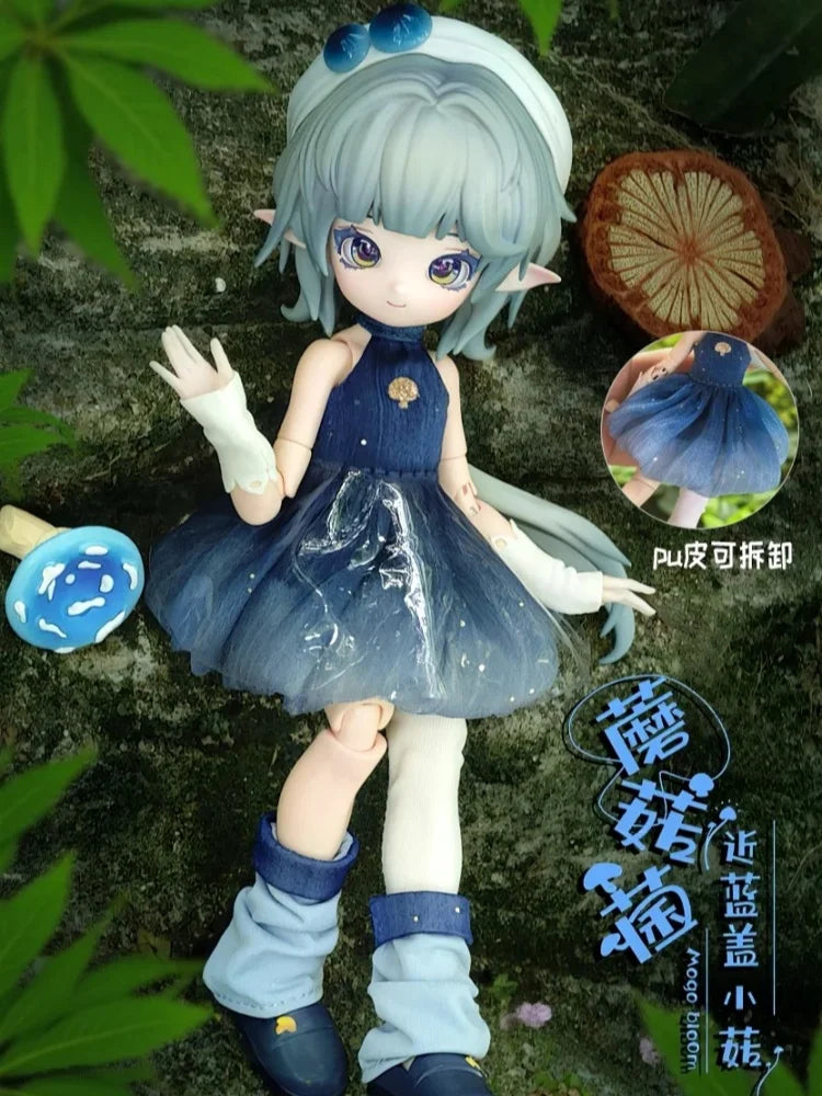 Original 1/12 Bjd Blind Box Mushroom Fungus Series Joint Movable Exquisite Desktop Action Figure Collectible Gifts Pre-Sale