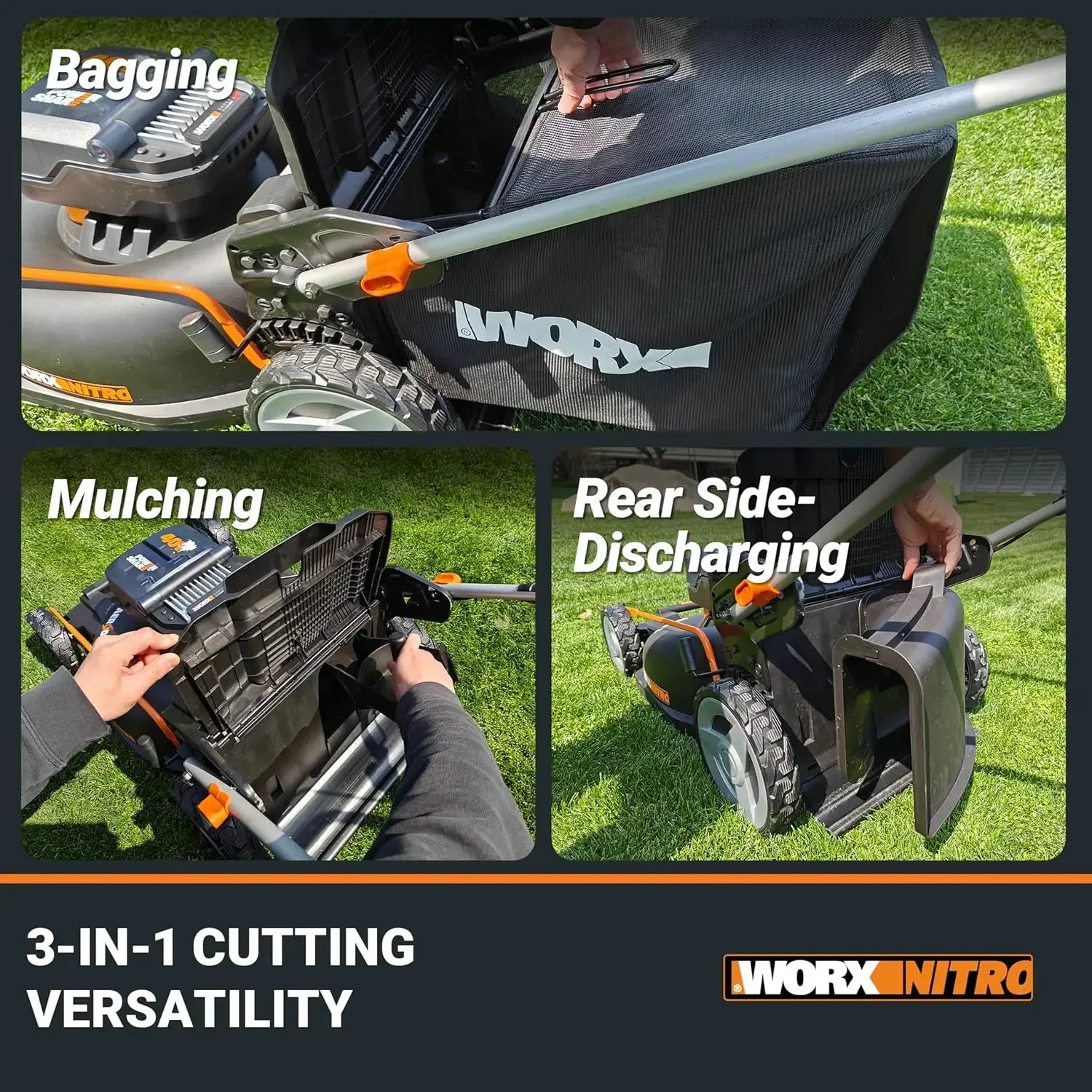 40V 21" Cordless Lawn Mower w/Aerodeck & Intellicut, Brushless Electric Mower Up to 1/2 Acre, Push Lawn Mower w/ 7-Position Heig