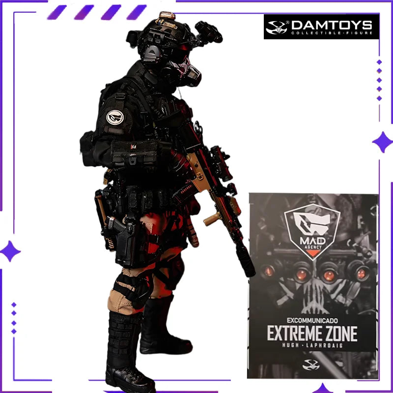 DAMTOYS Original EBS002 Original Story Collected Doll Extreme War Zone Agent Hugh Laffer Finished Product MobileSoldier ModelToy