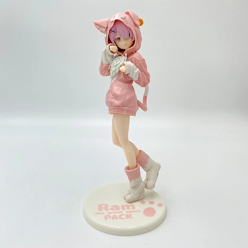 18cm Re:ZERO Starting Life in Another World Rem Anime Girl Figure Rem Monster Costume Action Figure Adult Model Doll Toys Gifts