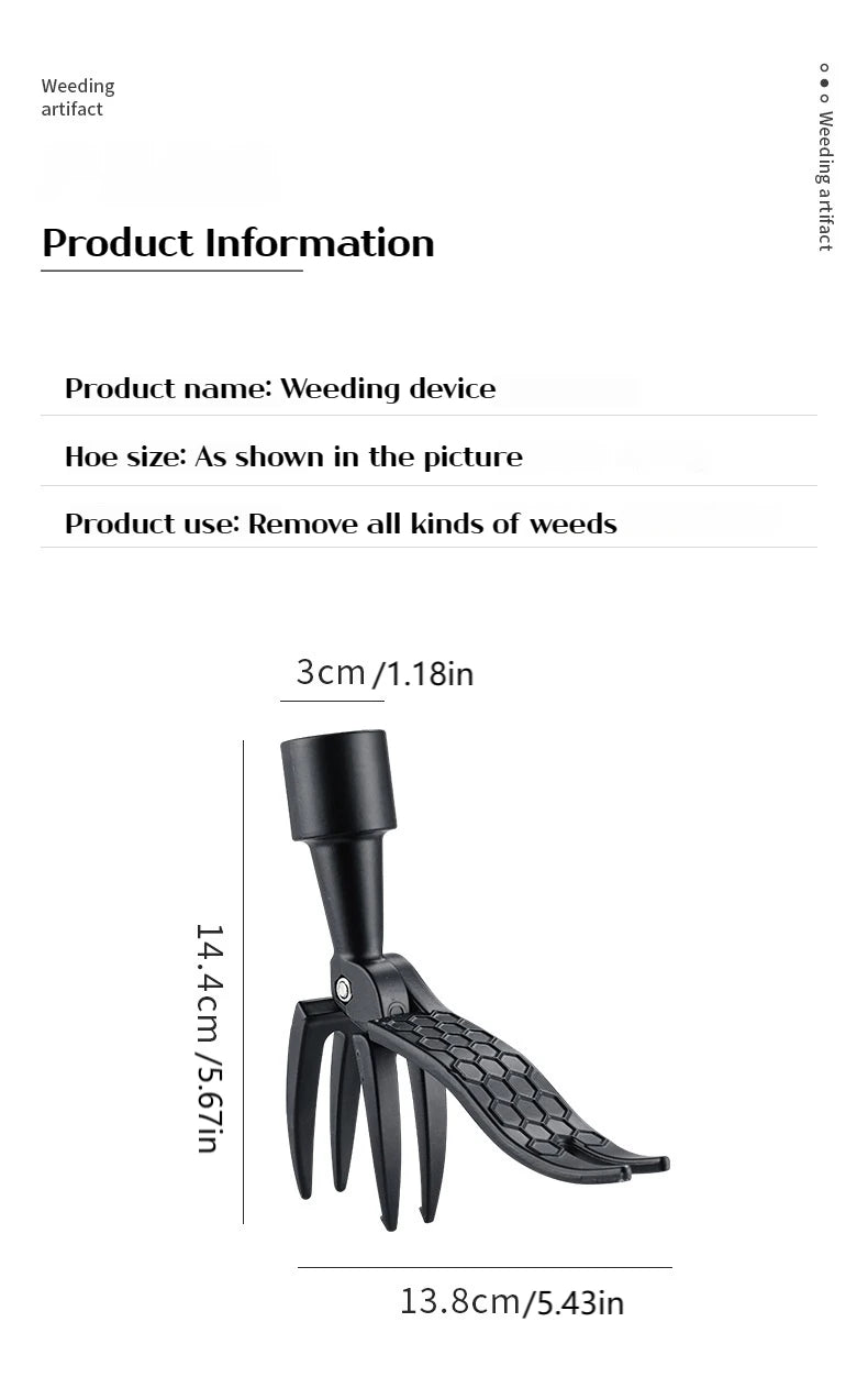 Portable standing weeder, manual weeding/pulling/rooting/garden hand tools, single weeder without pole