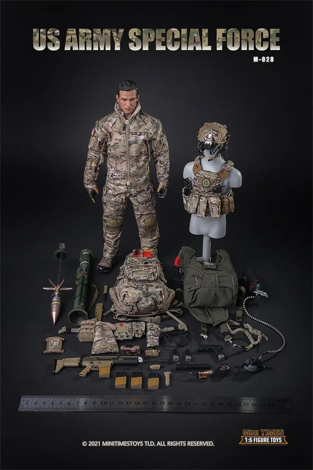 1/6 Minitimes M028 U.S. Army Special Forces  Jump  Full Set Moveable Action Figures Gift For Fans Collectable
