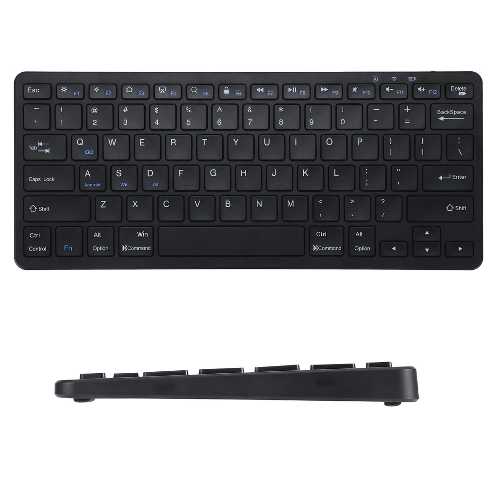 Ultra-thin Bluetooth Keyboard, Rechargeable Wireless Keyboard for iPad Pro Mini Air Tablet, iPhone, Samsung, Android Smartphone