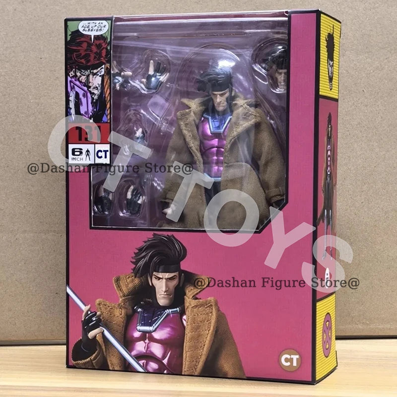 CT Toys X-Men Gambit Action Figure 17cm Movable PVC Collection COMIC Ver. Mafex 131 X Men Remy Etienne LeBeau Figurine Model Toy