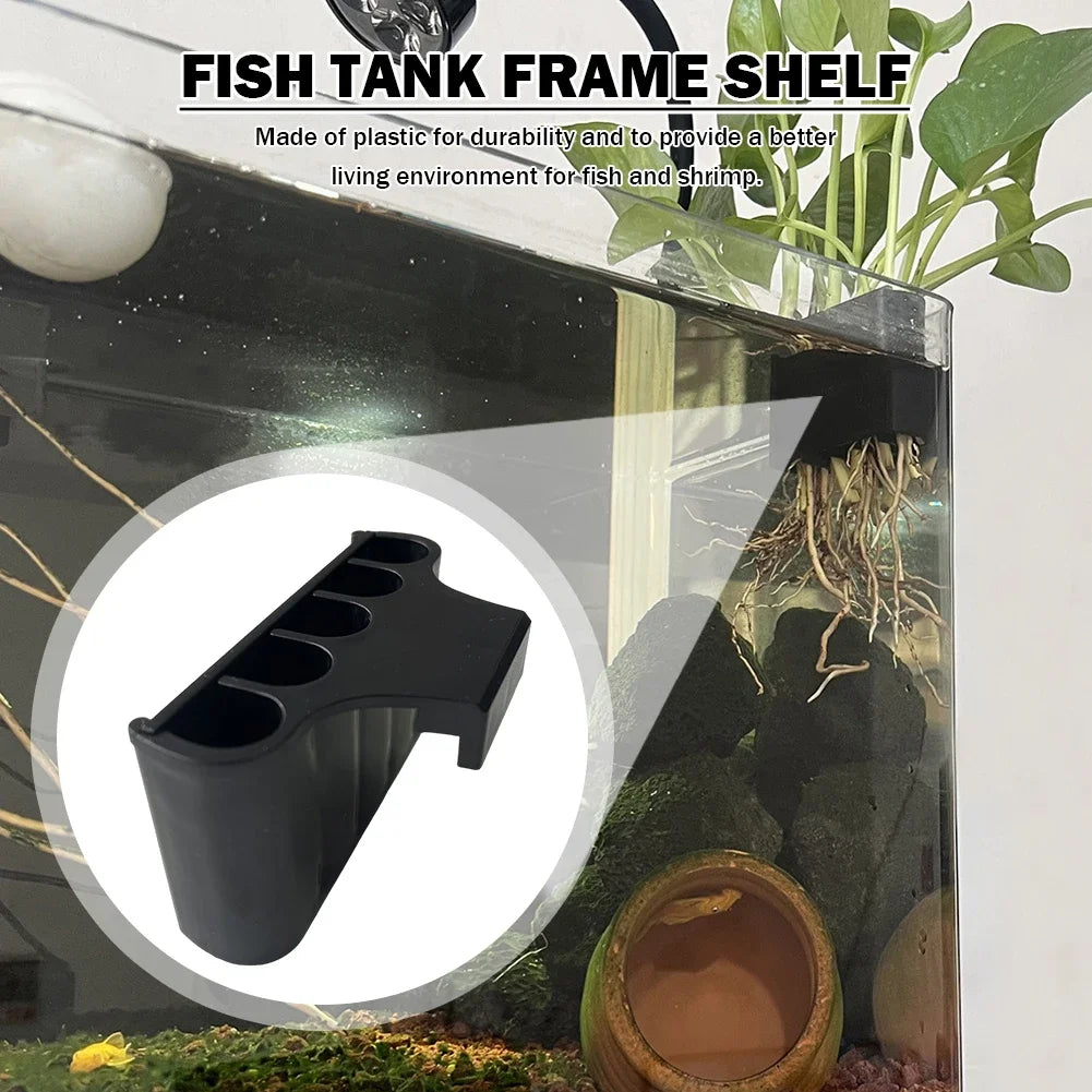 Pflanzkorb mit integriertem Haken, Pflanzregal, einfache Installation, Dekorationsregal, hängender Blumentopf für Aquarium/Fischtank