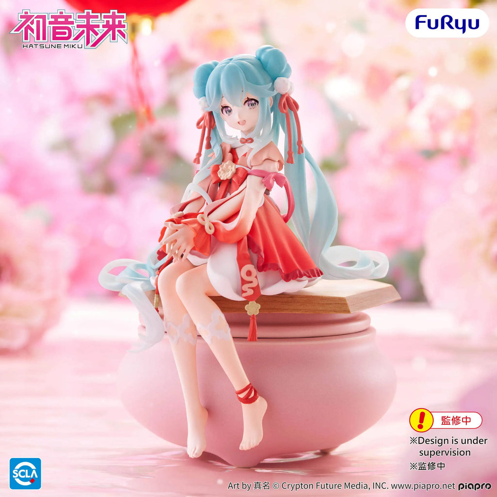 FuRyu Noodle Stopper Hatsune Miku 2026 Spring Festival Ver. PVC 14CM Anime Action Figures Model Collection Toy