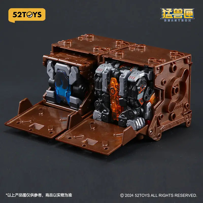 52toys Beast Box Series Dinosaur Transformation Toy Set - Flame Master & Ice Master Trendy Mech Model Action Figures Christmas