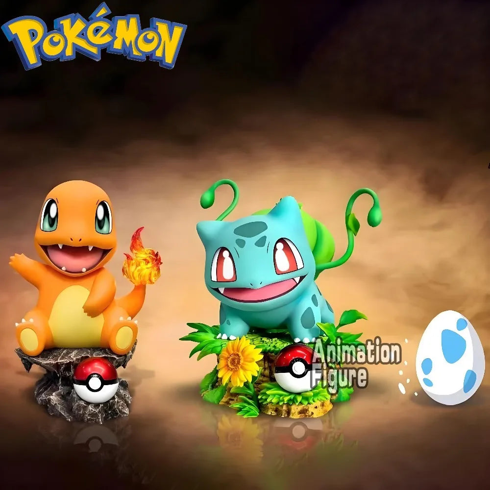 10cm/3.93in Anime Pokemon Figure Bulbasaur Charmander Action Figures 10cm PVC Action Figures Collection Model Toys Gifts