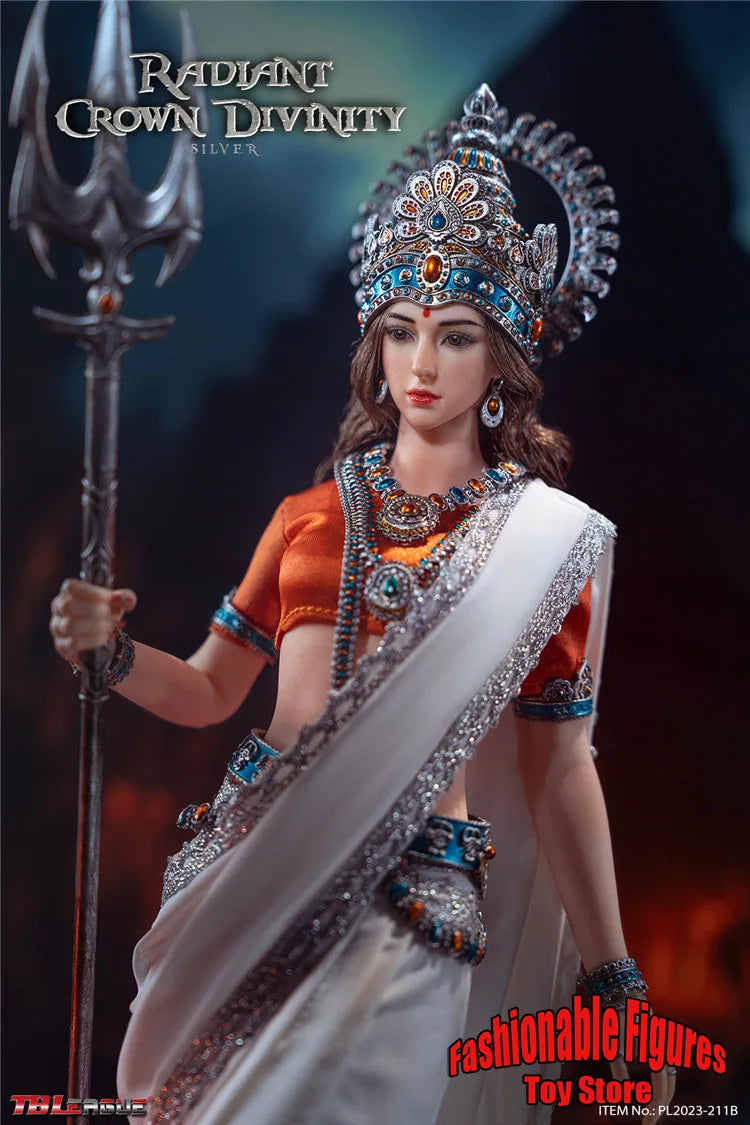 TBLeague 1/6 Female Soldier Sacred Parvati Goddess Radiant Crown Divinity Doll Full Set 12Inch Action Figure Body Toy