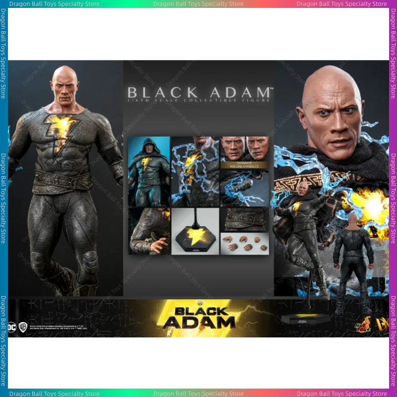 [In Stock] Original HOTTOYS HT 1/6 DX31/30/29 Black Adam Dwayne Johnson Gold Armor Action Figure Gift Toy
